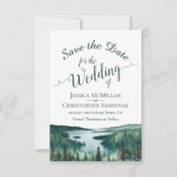Rustic Lake Tahoe Watercolor Destination Wedding