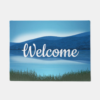 Rustic Lake "Welcome" Door Mat