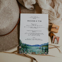 Rustic Lakeside Wedding Rehearsal Dinner