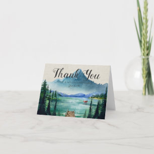Rustic Lakeside Wedding - Thank You Note Card