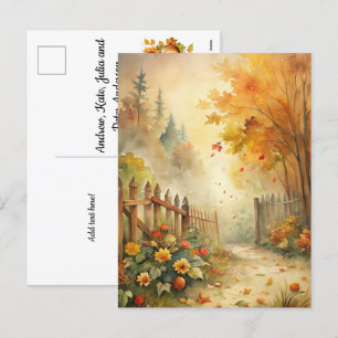 Rustic Landscape - Welcome Fall Holiday Postcard