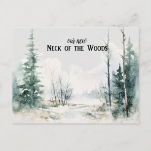 Rustic Landscape We've Moved New Home Announcement Postcard