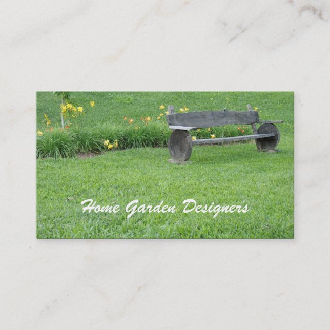 "Rustic landscaped lawn" double face business card (Front)