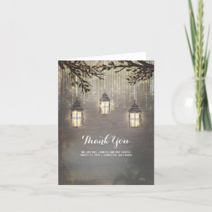Rustic Lanterns Wedding Thank You