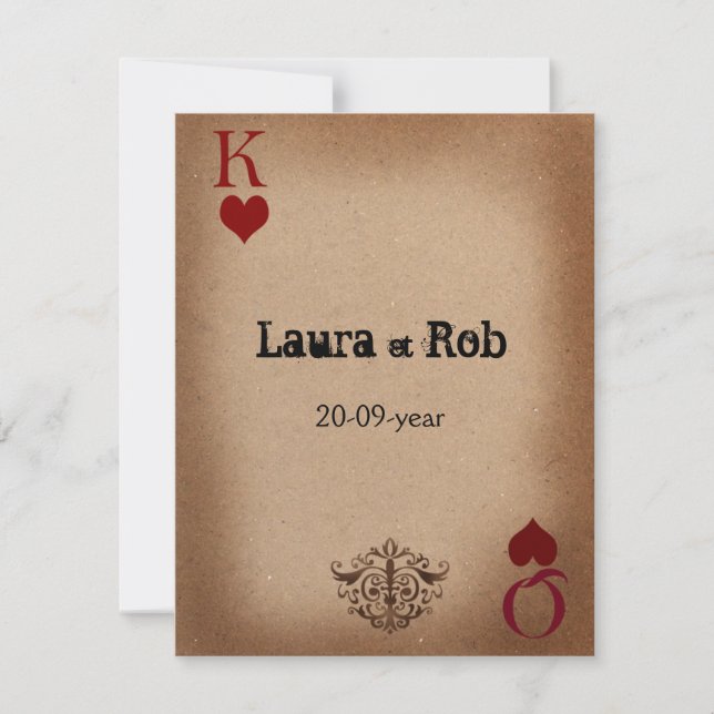 Rustic Las Vegas Wedding Cards (Front)