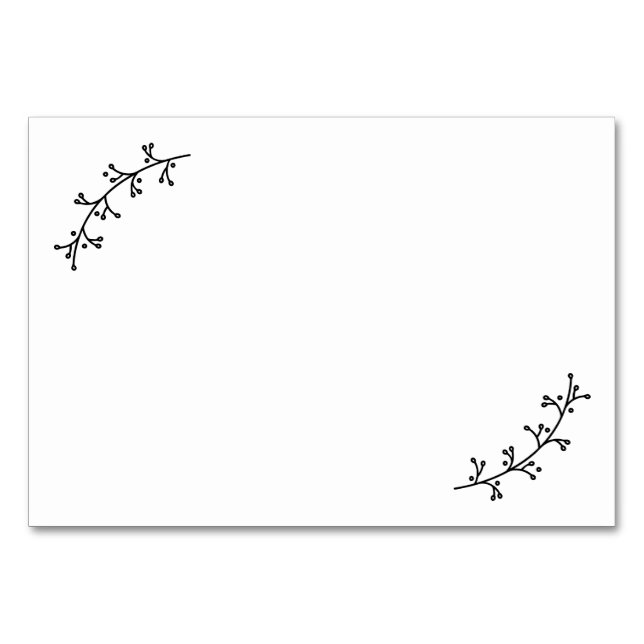 Rustic Laurels Wedding Advice and Wishes Table Number (Front)