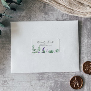 Rustic Lavender and Eucalyptus RSVP Address Labels