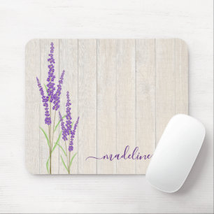 Rustic Lavender Botanical Personalised Mousepad