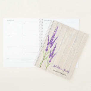Rustic Lavender Botanical Personalised Planner