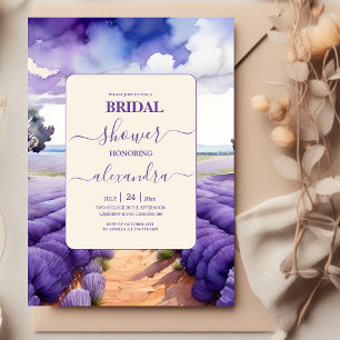Rustic Lavender Bridal Shower Invitation