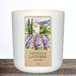 Rustic Lavender Farm French Provence Candle Label