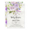 Rustic Lavender Floral Baby Shower Invitation
