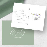 Rustic Lavender Song Request RSVP Postcard