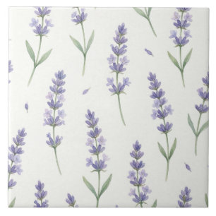 Rustic Lavender Sprigs Seamless Pattern Tile