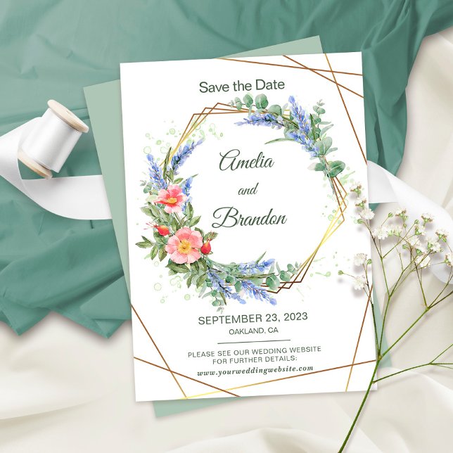 Rustic Lavender Wedding Save the Date Card (Creator Uploaded)