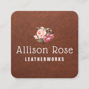 rustic leatherworks business card