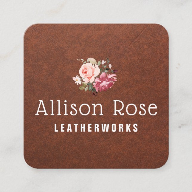 rustic leatherworks business card (Front)