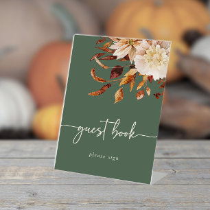 Rustic Leaves Sage Green Table Top Sign