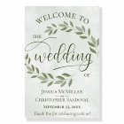 Rustic Leaves Sage & Olive Green Wedding Welcome
