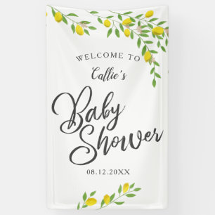 Rustic Lemon Baby Shower Welcome Banner