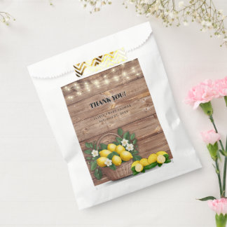 Rustic Lemon Basket Modern Cute Baby Shower Favour Bags