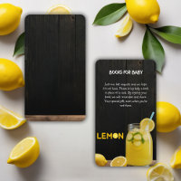 Rustic Lemon Lemonade Baby Shower