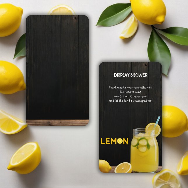 Rustic Lemon Lemonade Baby Shower Enclosure Card (Creator Uploaded)