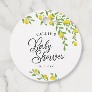 Rustic Lemon Summer Baby Shower Favour Tags