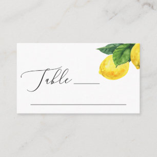 Rustic Lemon Wedding Citrus Botanical Garden Place Card