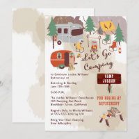 Rustic Lets Go Camping Retirement Party