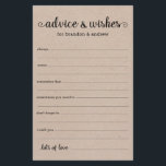 Rustic LGBTQ Wedding Advice and Wishes<br><div class="desc">These simple kraft paper, rustic, minimal, handwritten script LGBTQ Advice & Wishes sheets are perfect to have at your bridal shower, rehearsal dinner or wedding for guests to fill out for the happy couple. People will love having the prompts - they make it so easy to leave loving words of...</div>