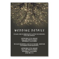 Rustic Lighted Tree Branch Wedding Enclosure Cards