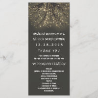 Rustic Lighted Tree Branch Wedding Programs