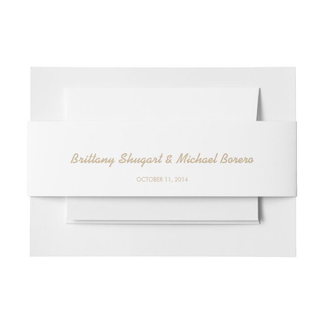 Rustic Lights Kraft Belly Band Invitation Belly Band (Front Example)