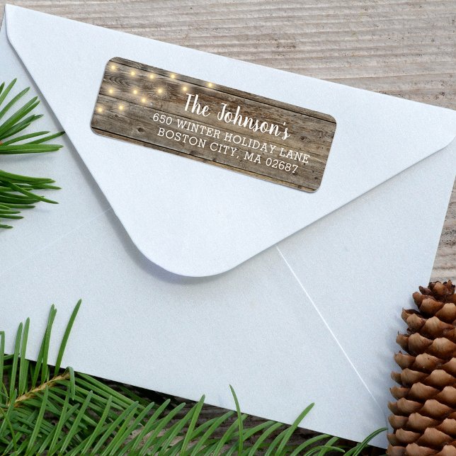 Rustic Lights Return Address (Rustic Lights Return Address Label)