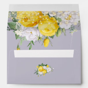 Rustic lights Yellow Floral Envelope
