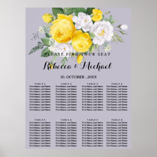 Rustic lights Yellow Floral  Poster