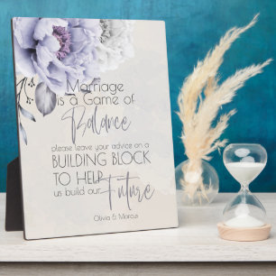 Rustic Lilac and Alabaster Peony Floral Plaque