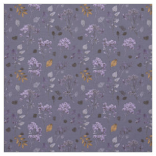 Rustic Lilac Botanical Bold Vintage Boho Floral Fabric