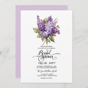 Rustic Lilac   Bridal Shower Invitation