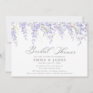 Rustic Lilac Horizontal Bridal Shower Invitation
