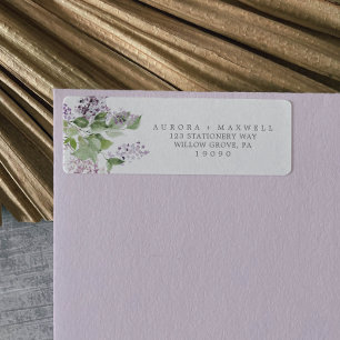 Rustic Lilac Return Address Label