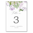 Rustic Lilac Table Number