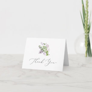 Rustic Lilac Thank You Card