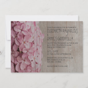 Rustic Lilac Wedding Invitations