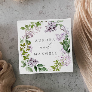 Rustic Lilac Wedding Napkin