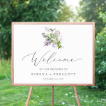 Rustic Lilac Wedding Welcome Poster<br><div class="desc">This rustic lilac wedding welcome poster is perfect for a spring or summer wedding. The romantic and elegant floral design features watercolor purple lilac wildflowers with a boho country garden feel. Customise the poster with the name of the bride and groom,  and the date of the wedding.</div>