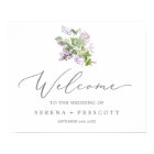Rustic Lilac Wedding Welcome