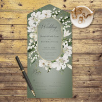 Rustic Lily of the Valley Floral Sage Dinner
