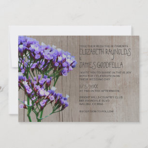Rustic Limonium Wedding Invitations